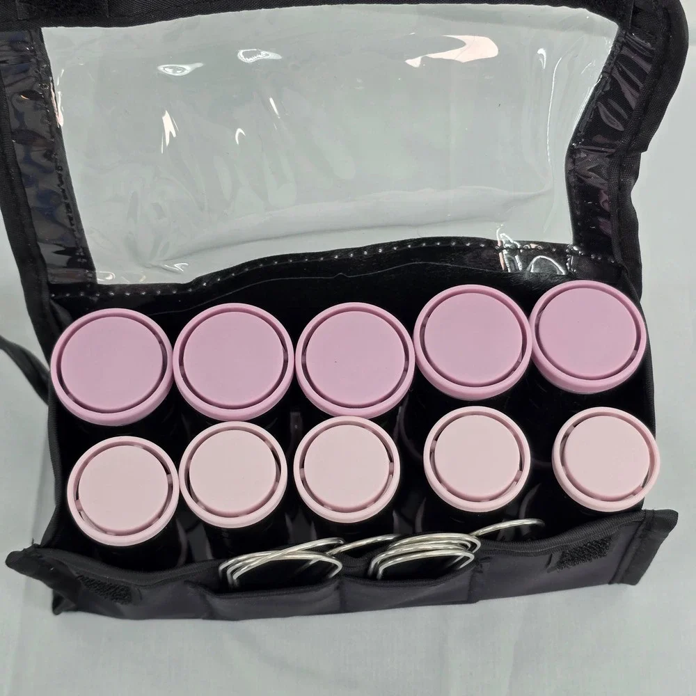 Remington H1018 Compact Hot Rollers Ionic Ceramic Travel Set 10 Rollers J-Clips
